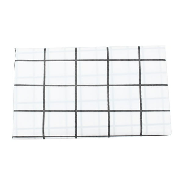 Delaman Mantel, PVC Prueba de Aceite Comedor Cocina Mantel Paño de Mesa Final Protector de la Cubierta Impresión a Cuadros en Blanco y Negro Decoración de Escritorio