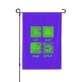 thumbnail image 1 of XMXY Game Motto Purple Icons Garden Flags Double Sided,Farmhouse Holiday Yard Outdoor Sign Decor Flag, 12.5"x18" inch, 1 of 8