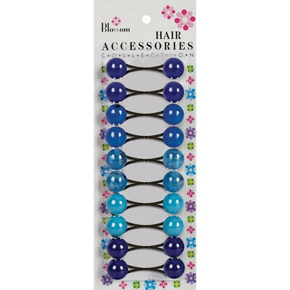 BLOSSOM - Hair Accessories Hair Knockers Blue Assorted 10PCs