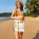 thumbnail image 3 of Easygdp Thanksgiving para Vestido Transpirable de Mujer, Vestido Suelto de Manga Corta con Pliegues y Bolsillos para el Verano, 3 of 7