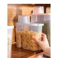 thumbnail image 5 of Cereal Storage Containers, Set of 4 Transparent Plastic Food Container, 2.5 L Food Organizer for Grain, Oat, Beans (Multiple Colors), 5 of 5
