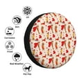 thumbnail image 4 of Honeii Dachshunds dogs pulls a hearts Print Tire Covers, Waterproof Anti-UV Sun Snow Rain Tire Covers for Trailers, RV, Camper, SUV, Truck-15 inch, 4 of 6