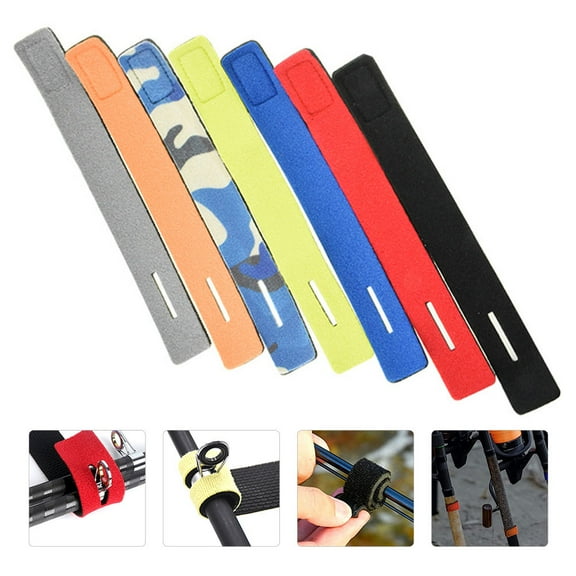 WASHWEPE Fishing Rod Wrap Nylon 6Pcs 9.82X1.18X0.16in