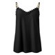 thumbnail image 3 of MKLEKYY Playeras Algodon Mujer Camisola Sexy De Encaje Con Ribete Para Mujer, Camiseta De Verano Con Tirantes Finos Y Cadena, Camisola De Crochet Sin Mangas Con Agujeros Talla M, 3 of 3