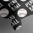thumbnail image 5 of Black Play Ball Baseball Pattern Square Tablecloth,Waterproof Square Table Cover,Wipeable Spillproof Washable Table Cover for Home Kitchen Party Decor 52"x52"(132x132cm), 5 of 6