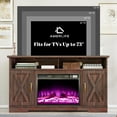 AMERLIFE Farmhouse TV Stand with 26" Fireplace, 63" Wood Rustic