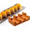 thumbnail image 4 of ABCISI Wood Sushi Temaki Holder, Rustic Novelty Serving Tray, Taco Display Stand Sushi Hand Roll Holder for Party Restaurant Dining Room, Presentation Platter Roll Boat Food Display, 3 Grid, 4 of 14
