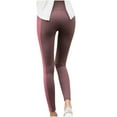 thumbnail image 4 of AherBiu Yoga Pants for Women Workout Stretch Solid Color High Waisted Slimming Leggings, 4 of 5
