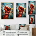 thumbnail image 4 of Designart "Crimson Glove Boxing Art" Boxing Floater Framed Canvas Wall Art, 4 of 5