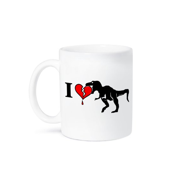 3dRose, Dinosaur Eats Heart, 11oz Mug