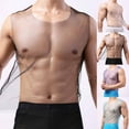 thumbnail image 6 of Men See Through Fishnet Tank Top Vest Breathable Gym Mesh T-Shirt Party Clubwear, 6 of 10