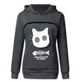 thumbnail image 1 of Sudadera con capucha para amantes de los gatos, jerséis con bolsillo para orejas de animales, pata de perro canguro, envío directo, 1 of 4
