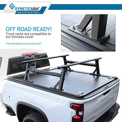 Syneticusa MR Retractable Hard Truck Bed Tonneau Cover Fits 2008-2025 Ford F-150 F-250/350 Super Duty 8'2"