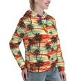 thumbnail image 6 of Lsque Colorful Hawaii Palms Pattern Casual Women's Hoodie,Hooded Sweatshirt with Kangaroo Pocket,Pullover Hoodie with Eye-catching Drawstrings-Small, 6 of 7