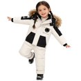 thumbnail image 4 of Insulated Winter Snowsuit for Girls & Boys, 2-Piece Waterproof Ski Bib Overalls with Jacket, Windproof Cold Weather Outdoor Play Set for Toddlers, 4 of 9