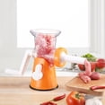 thumbnail image 2 of Powerful Meat Grinder Multifunctional Manual Food Cutter Blender Grinding Tool(Orange), 2 of 9