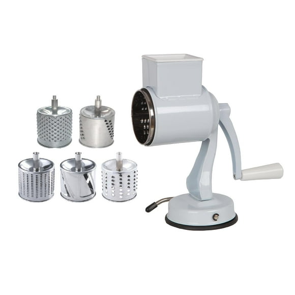 Food Mills Nut Grinder Drum Grater Suction Grinder for Adults White