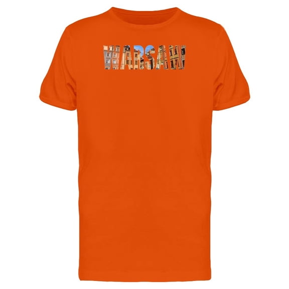 Cityscape On Warsaw Word Tee Men's -Image by Shutterstock