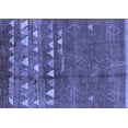 thumbnail image 1 of Ahgly Company Machine Washable Indoor Rectangle Solid Blue Modern Area Rugs, 2' x 5', 1 of 4