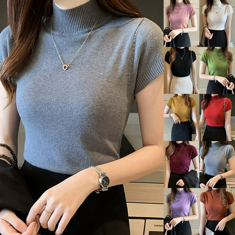 Crop top sweater with shirt underneath discount