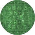 thumbnail image 1 of Ahgly Company Indoor Round Persian Emerald Green Traditional Area Rugs, 6' Round, 1 of 4