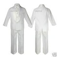 thumbnail image 3 of Infant Toddler Kid Boy Baptism White Shawl Lapel Formal Tuxedo Suit Stole Sm-20, 3 of 4