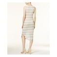 thumbnail image 2 of bar III Womens Striped Bodycon A-line Tank Dress, Grey, Small, 2 of 4