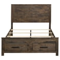 thumbnail image 4 of Newboti Furniture Rustic Golden Brown Queen Storage Bed NO.69574, 4 of 6