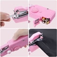 thumbnail image 4 of Portable Sewing Machine Handheld,Mini Cordless Electric Sewing Machine, Quick Handy Stitch for Fabric Clothing Kids Cloth Pet Clothes PINK, 4 of 5