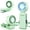 Green, variant on kojbhygd Handheld Portable Turbo Fan with Ice Cooling,5 Speed Rechargeable LED Display Foldable Held Personal Clip/Neck/Waist Fan,180°& 360° ,Pocket Outdoor/Home/Office