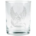 thumbnail image 1 of 4th of July Screaming Eagle American Flag Etched Glass Tumbler, 1 of 1