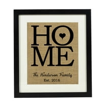Darling Souvenir Home Address Sign Burlap Print Wall Decor Homeowner Personalized Housewarming Gift-Burlap Print Only(8 x 10 Inches)