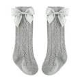 thumbnail image 3 of Baby Girls Knee High Socks with Bow Long Stockings Infants Toddlers Ruffled Socks(0-5Y), 3 of 4