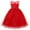 Red, variant on Toddler Dress Kids Birthday Elegant Sleeveless Mesh Bowknot Wedding Princess Dress Dresses for Girls Orange 2-3Years
