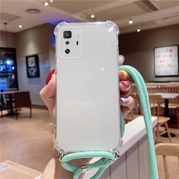 Funda de teléfono de silicona con cordón para Xiaomi Redmi Note, cubierta de cuerda de collar ultrafina, 12, 11, 10 S, 9, 8, Mi 13, 11 T Lite Pro Fivean unisex