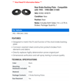 thumbnail image 2 of Rear Brake Backing Plate - Compatible with 1992 - 1998 GMC C1500 1993 1994 1995 1996 1997, 2 of 2