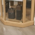 thumbnail image 4 of Corner Lighted Curio Cabinet Corner Glass Cabinet Lighted Curio Cabinet Corner Display Case for Living Room, Curio Cabinet, Antique collection, Wine,Bar Glass Storage Light Included,, 4 of 15