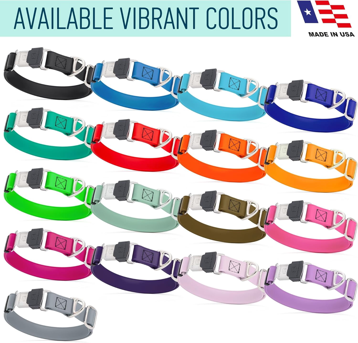Waterproof Dog Collar with  Stainless Steel Quick Release Buckle – Heavy Duty Tactical Durable Collar for Dogs – Comfortable and Safe Pet Collar W1 L 15-25"
