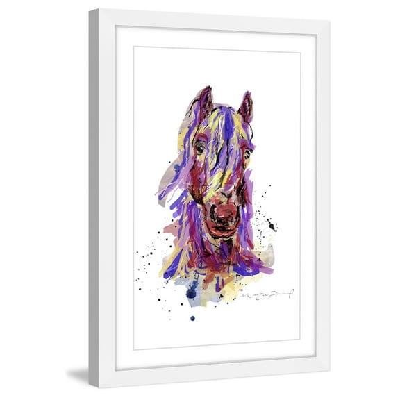 "Cheval" Framed Painting Art Print, 12" x 1.5"