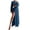 Blue, variant on Women's 2 Piece Set, Off Shoulder Crop Top and High Waist Slit Maxi Skirt, Linen Blend Beach Cover Up Set, Two Piece Outfit Set for Vacation, Summer, Beach and Boho Chic Dress Set-Beige