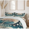 thumbnail image 6 of Ambesonne Mandala Duvet Cover Set, Mystic Lands Arcane World, King, Dark Turquoise and Peach, 6 of 6