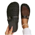 thumbnail image 5 of Slides for Women Summer Women's Slide Sandals Versatile Plus-Size Closed-Toe Buckle Strap Thick-Soled Breathable Beach Shoes Slippers, Black-36, 5 of 9
