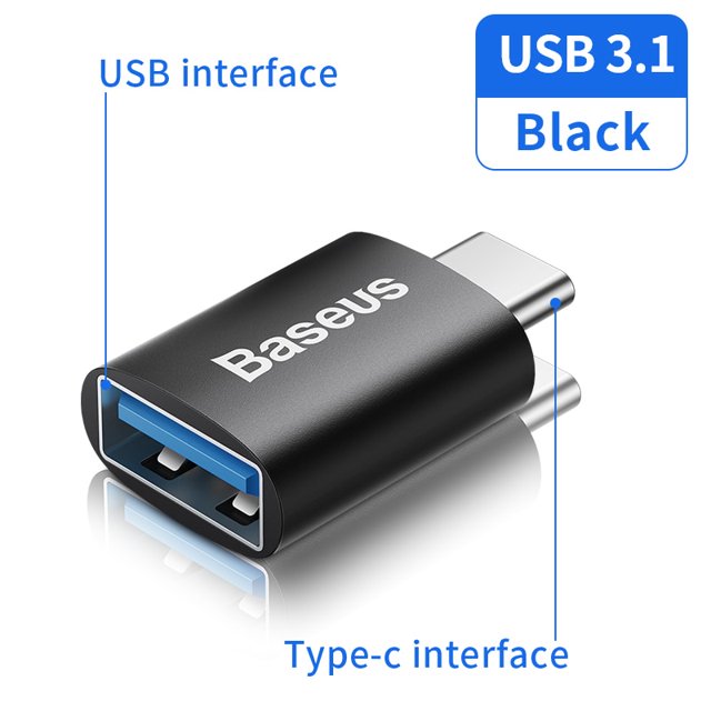 Adaptador Baseus USB 3,1 OTG tipo C a adaptador USB convertidor hembra para Macbook pro Air Samsung S20 S10 conector USB OTG Tan Jianjun unisex