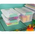 thumbnail image 3 of Sterilite Medium Clip Box 1962 Plastic Latches Storage Container Clear, 4-Pack, 3 of 4