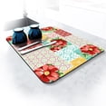 thumbnail image 5 of Rubber Dish Drying Mat for Kitchen Counter Large Boho Flowers Washable Quick Home Coffee Pad Fit Under Sink,Bar,Utensils 16x18in, 5 of 5