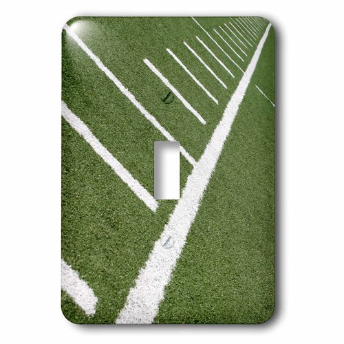 3dRose Football Field with Yard Markers Socket Plate