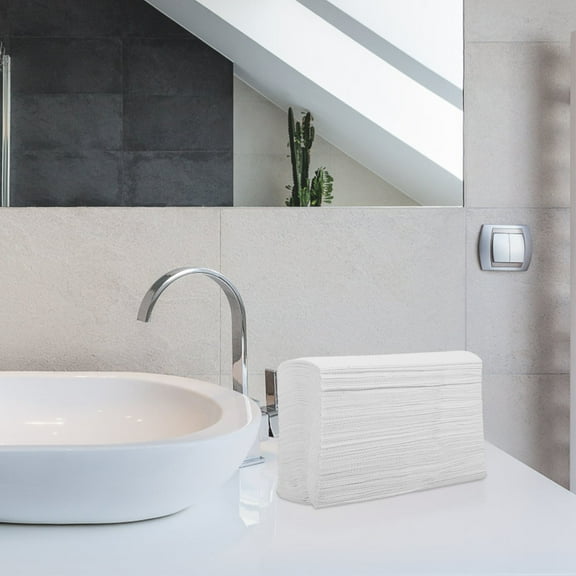 SEWCHICS Bathroom Tissue Paper Hand Towels White Wood Pulp 140Pack for Kitchens