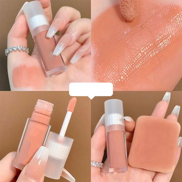 Rubor líquido Color único Mate Sensación transpirable Contorno Rubor natural para transmisión en línea 01 Crema Melocotón