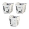 thumbnail image 1 of United Solutions Flexible Hands Free Laundry Basket Hamper, White (3 Pack), 1 of 5