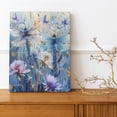 thumbnail image 2 of Dragonfly Floral Wall Art - Blue Purple Watercolor Flower Canvas Wall Art - Nature Botanical Wall Decor for Living Room, Bedroom, Bathroom - Ready to Hang, 12x16 Inches, 2 of 8